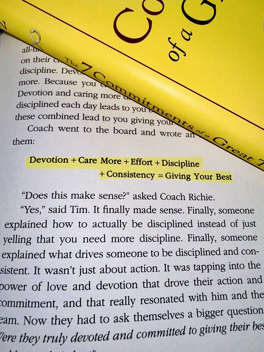 Everyone wants to give their best. But how do you actually do it?

It’s not talent alone. It’s not just showing up.

It’s Devotion + Care More + Effort + Discipline + Consistency = Giving Your BEST.

When you’re devoted, you care more. When you care more, you give greater effort.