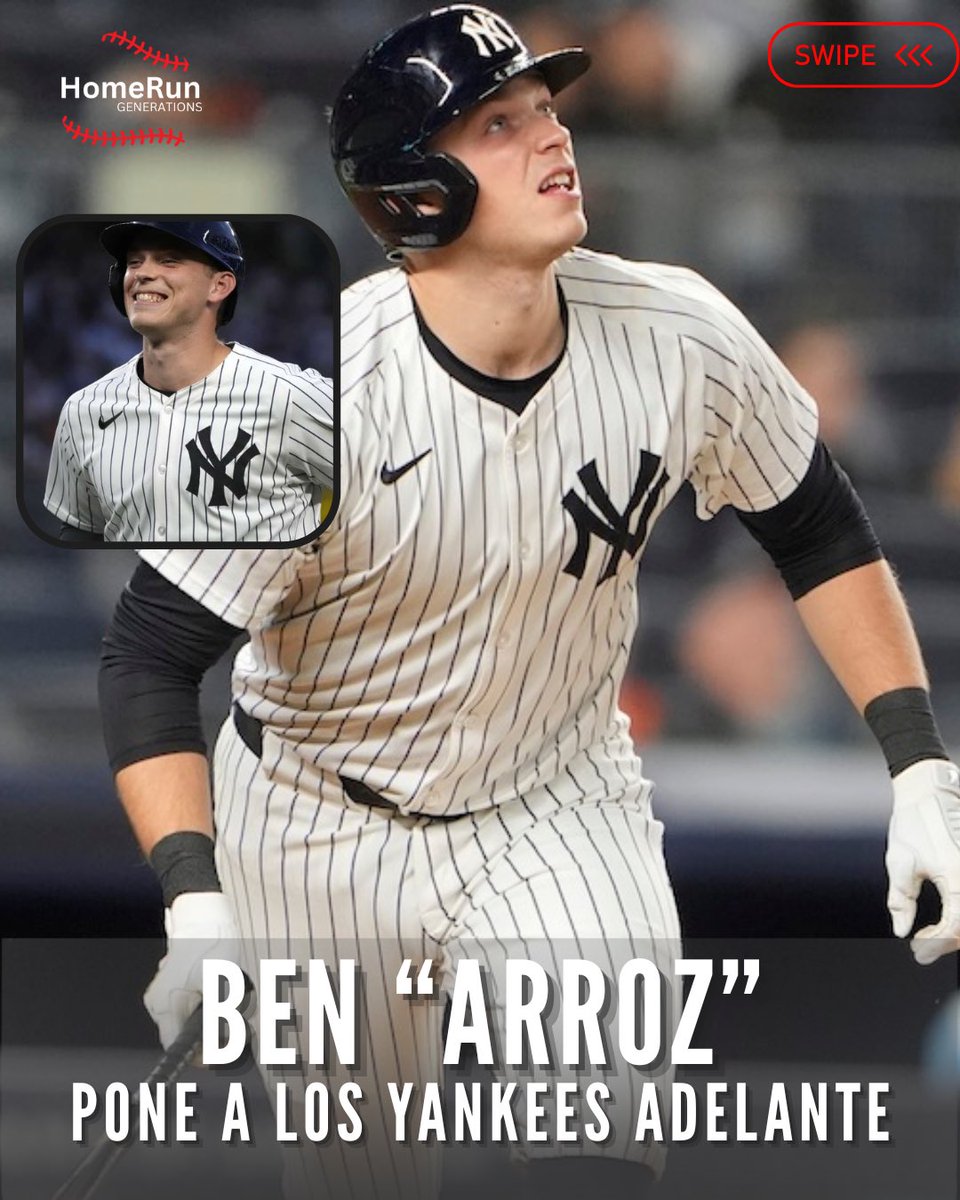 albertjesusb24's tweet photo. Ben ARROZ pone a Los Yankees al frente en un juego de vida o muerte. 

Let’s go Yanks! 🔥🔥 https://t.co/wxYxBToNVS