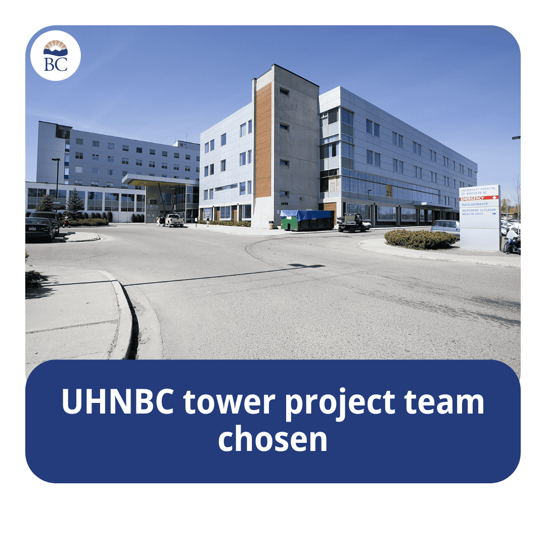 BowinnMa's tweet image. 🏥 Big news for Northern B.C.! The team that will design + build the new Acute Care Tower at UHNBC is confirmed. This $1.5B project means expanded surgical, cardiac + mental health care for families. @Josie_Osborne @Northern_Health @RDFFG @EllisDon

stories.northernhealth.ca/news/preferred…