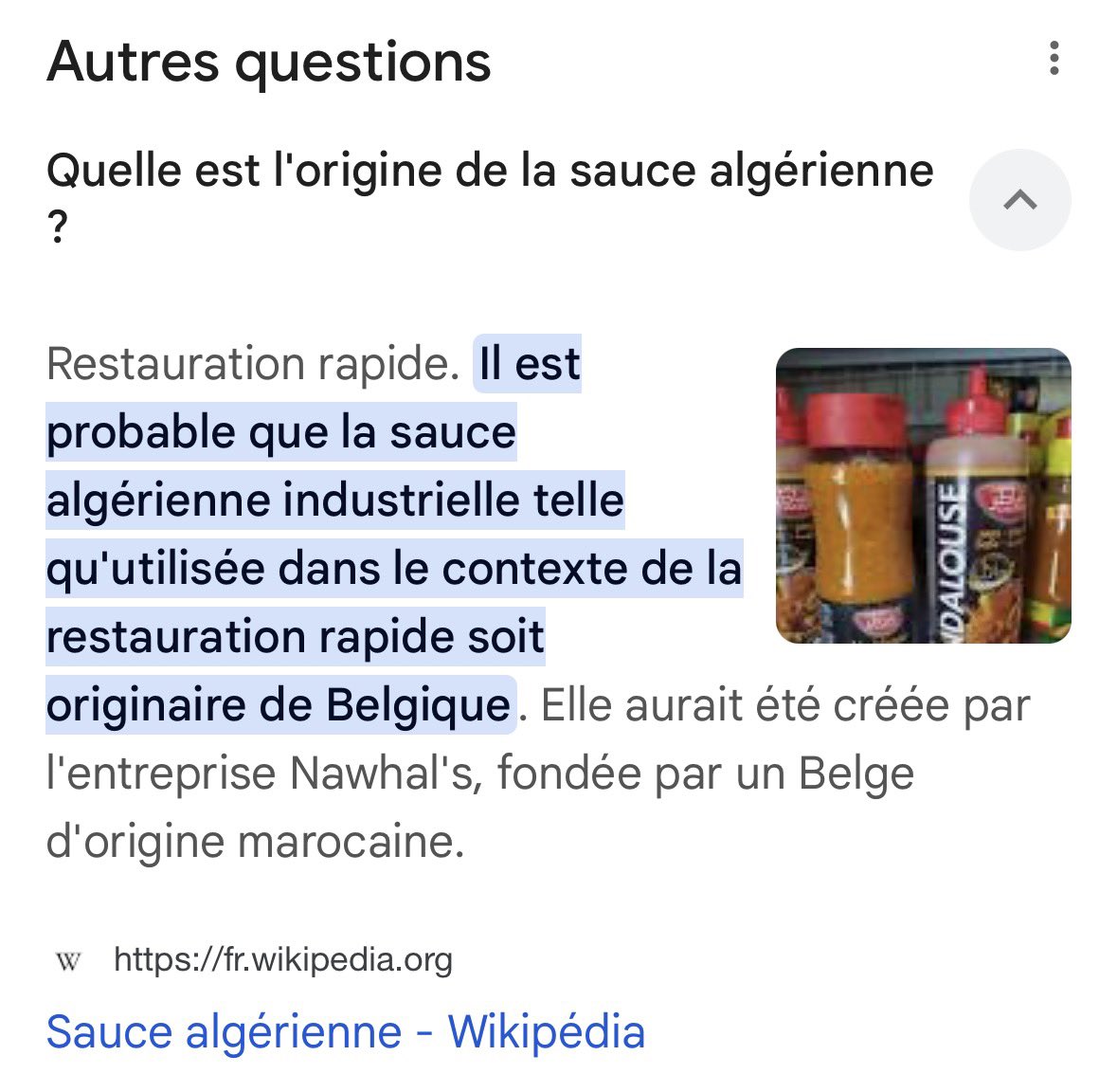 mghrbi6's tweet photo. @sincitymsh C’est un marocain qui a inventé la sauce algérienne au cas où + la sauce marocaine existe depuis longtemps ..

Et aichik la prochaine fois prend du vrai coca cola au lieu de ton huile de vidange cola https://t.co/2q9AgJEWyM