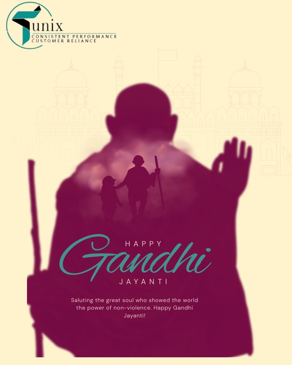 TunixCorpration's tweet image. Celebrating Gandhi Jayanti with a vision of innovation guided by truth and service. Tunix Corporation stands committed to engineering solutions with honesty and dedication. 🌍✨
#GandhiJayanti #TunixCorporation #EngineeringExcellence