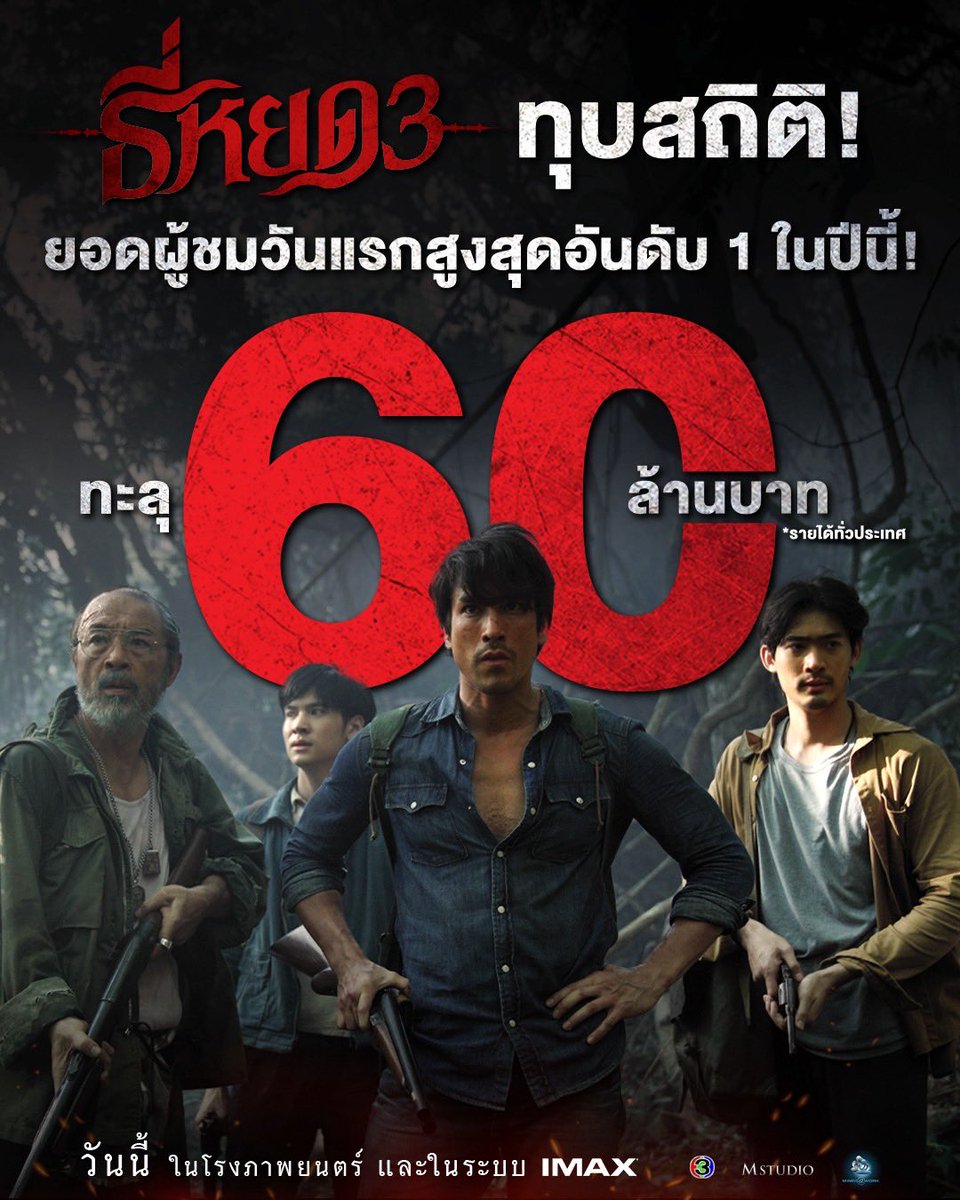 “ธี่หยด 3” ทุบสถิติ! ยอดผู้ชมวันแรกสูงสุดอันดับ 1 ในปีนี้
ทะลุ 60 ล้านบาททั่วประเทศ!!🔥

ธี่หยด 3 | ฉายแล้ววันนี้ ในโรงภาพยนตร์ ทั้งระบบปกติ และบนจอยักษ์ IMAX

#ธี่หยด3
#ธี่หยด #ธี่หยด2
#ณเดชน์ #จูเนียร์กาจบัณฑิต #เฟรนด์พีระกฤตย์​ #เดนิสเจลีลชา #นีน่าณัฐชา
#แพรวเฌอมาวีร์