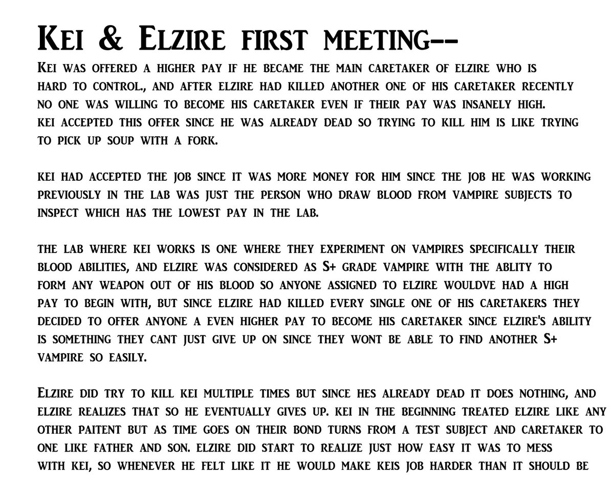 Elzire &amp; kei ( #oc )

first meeting+dynamic between them