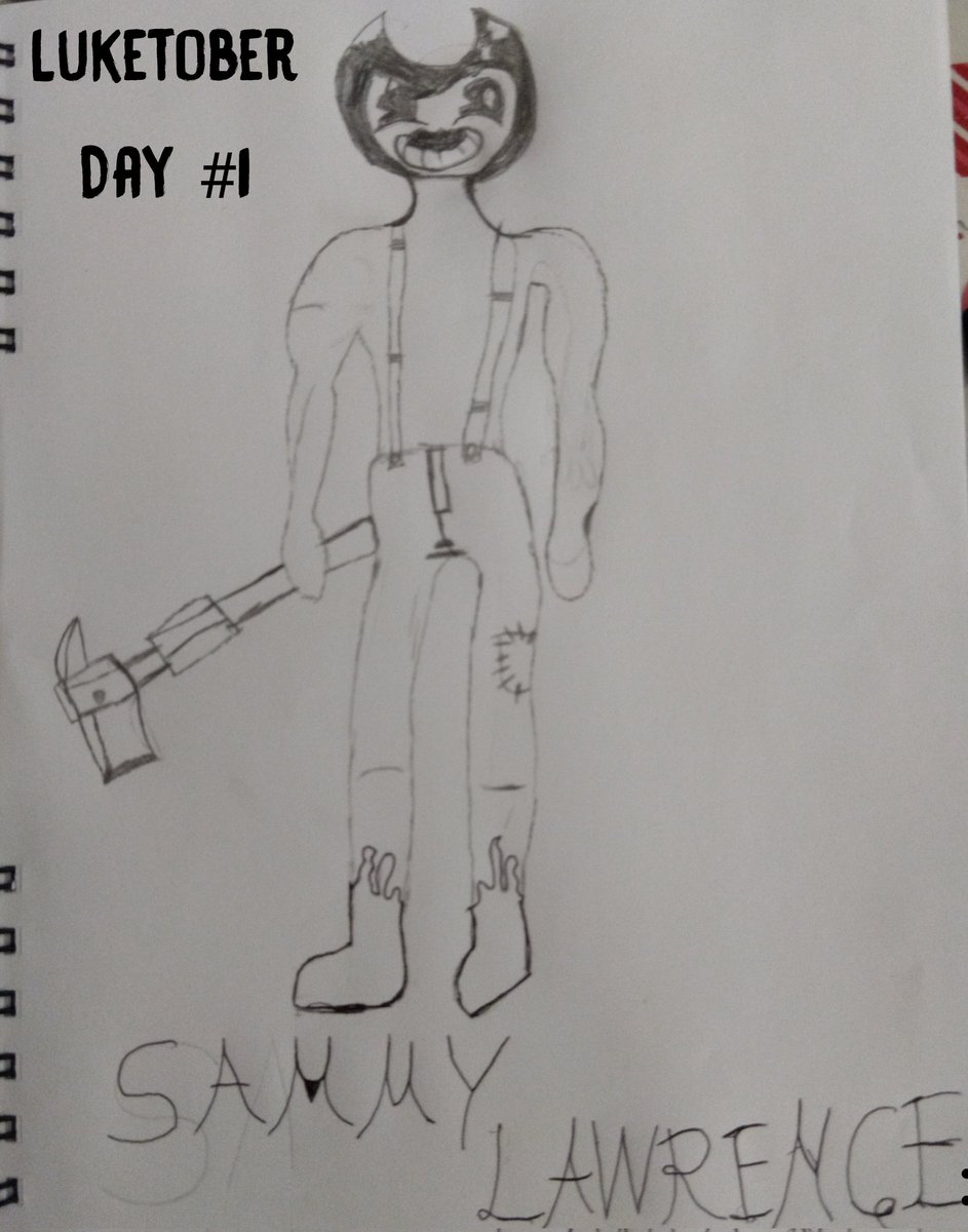 Gabaralu_all's tweet photo. Inktober? Nah i prefer Make my October my way xd #luketober Day 1 is #sammylawrence ! The Savior! And the Inspiration from my oc 😽 see you tomorrow! #batim #batdr #BENDY https://t.co/sGp4NwvLWX