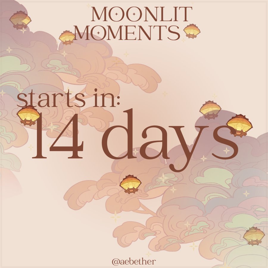 aebether's tweet image. no need to panic, we&apos;ve always had enough time ✨

only fourteen days until #aebetherweek25 begins! 🥮🌑