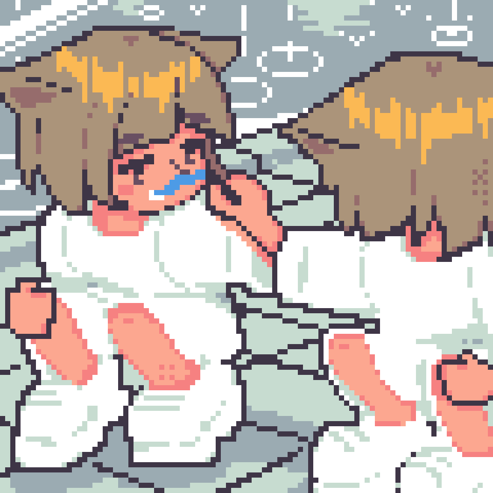 #ドット絵 #pixelart #Inktober2025 
Day 1: Mustache