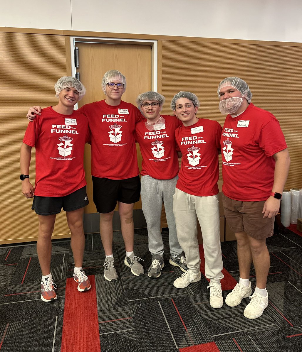 Happy Dakota Days! Today, several #USDPIKES participated in the Feed the Funnel event. Our brothers helped package 50,000 meals for individuals facing food insecurity across Midwest!