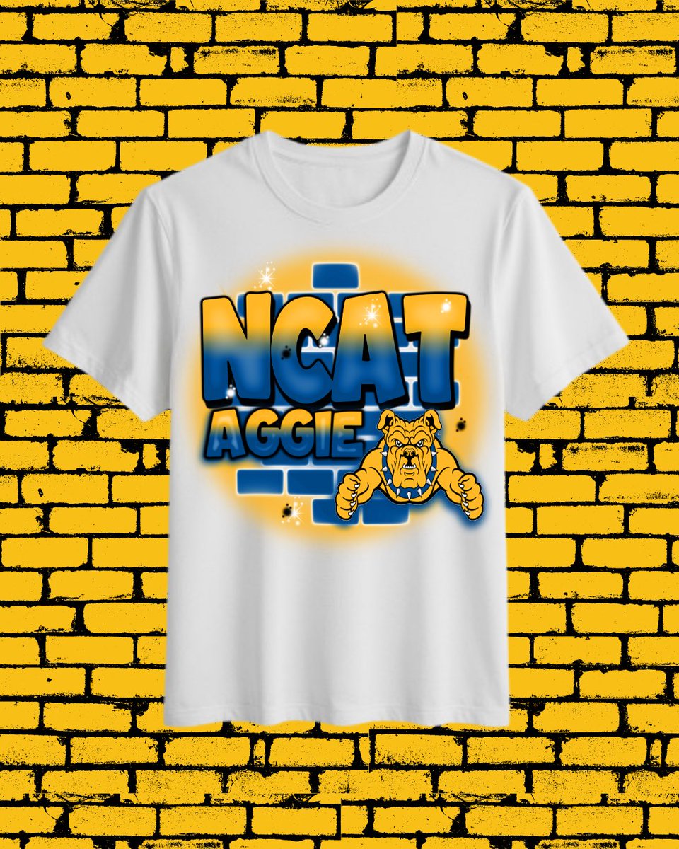 kaygotthajuice's tweet photo. GHOE 2025 is around the corner 👀 Don’t pull up in a regular tee. I got CUSTOM Aggie merch that’ll have you standing out all weekend 💛💙🐂 DM to lock in! #ncat #blackownedbusiness #GHOE https://t.co/kvMZiZju1R