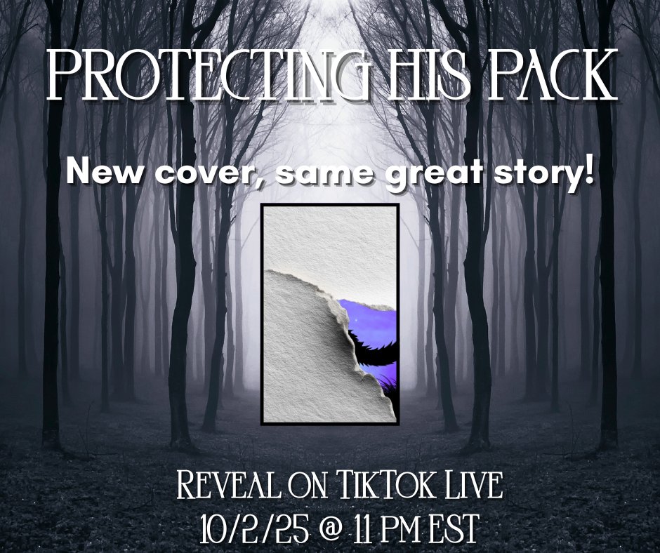 Guess what I've been up to? Making a new cover for my novel!

Join me tomorrow, 10/2 at 11pm EST, on TikTok Live to see the whole thing.

Don't follow me over there yet? I'm morganelektra_author !