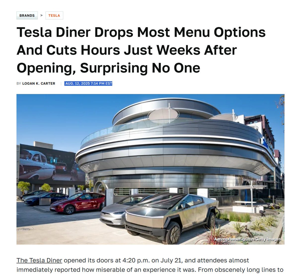 xdNiBoR's tweet image. Remember this Jalopnik article? 🤣

They only sold an average of 704 burgers per day....