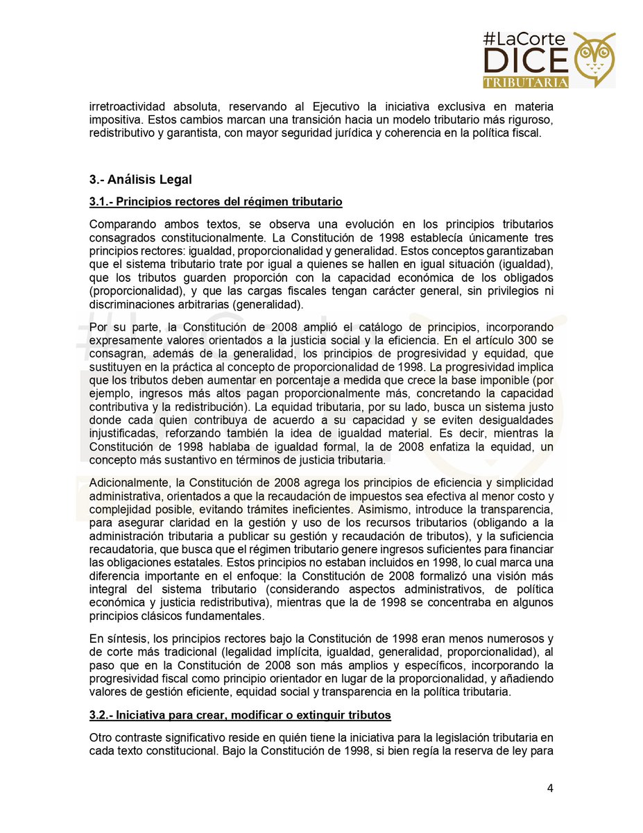 1/2 En medio del debate sobre una nueva Constituyente ⚖, #LaCortedicetributaria liderada por <a href="/john_arias_izq/">John Arias Izquierdo</a> y <a href="/PaulinaRojasJ/">MaríaPaulina</a>, presenta un comparativo del régimen tributario de las Constituciones de 1998 y 2008.