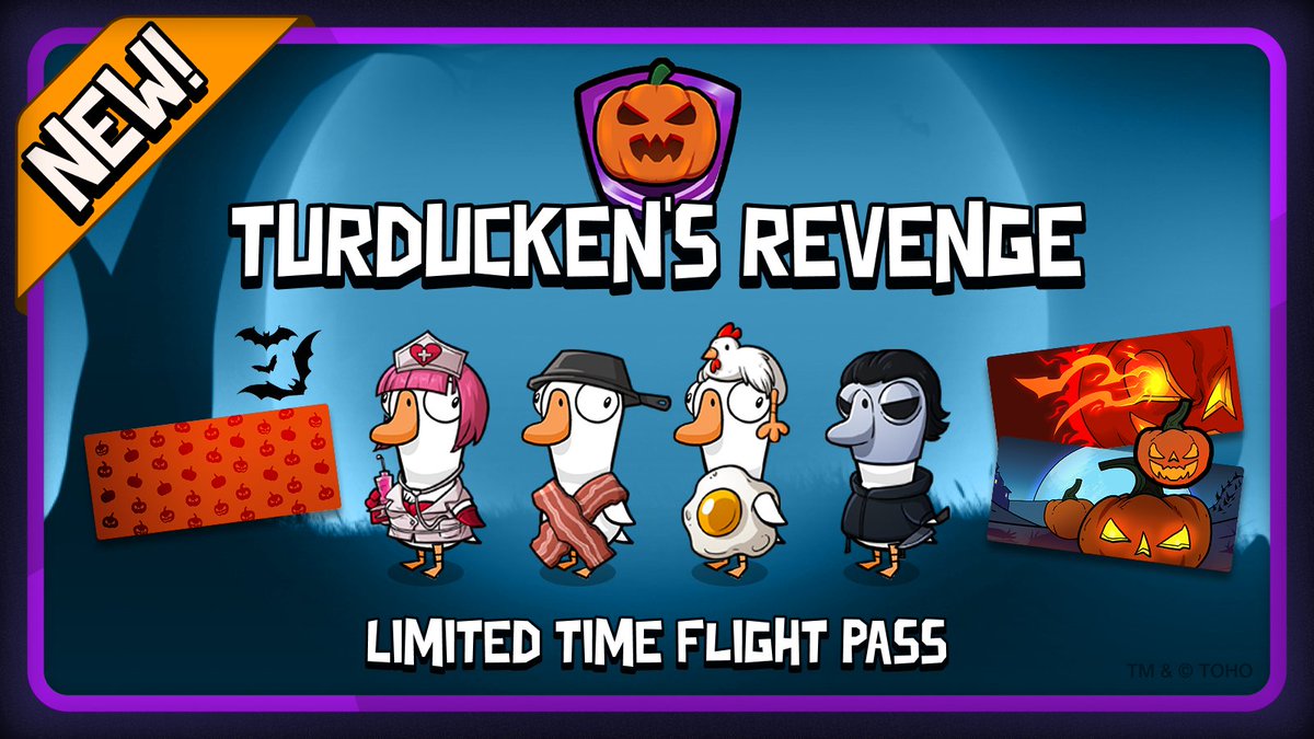 🎃Halloween Flight Pass is here!🎃
Activate the Turducken's Revenge Flight Pass and earn Flight Points by playing Goose Goose Duck and completing tasks to unlock exclusive rewards!
#GGD #GooseGooseDuck #Gaggle #Halloween