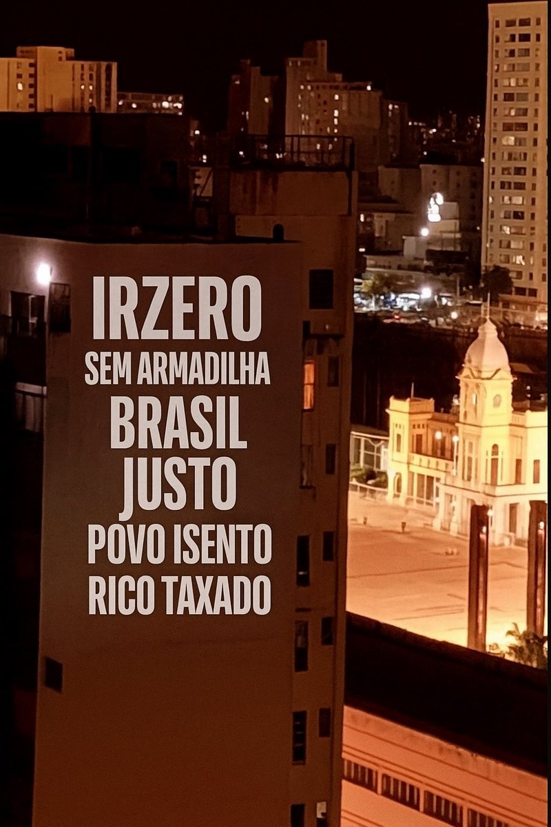 Quantos comentários consigo aqui 

IR ZERO SEM ARMADILHA

BRASIL JUSTO
POVO ISENTO
RICO TAXADO