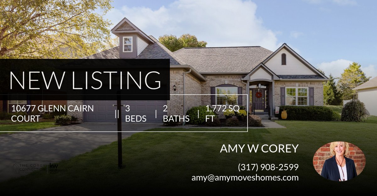 AmyWCorey's tweet image. 📍 New Listing 📍 Take a look at this fantastic new property that just hit the market located at 10677 Glenn Cairn Court in Fishers. Reach out here or at (317) 908-2599 for more information

Amy W. Corey
The Corey Connection@Keller... homeforsale.at/10677_GLENN_CA…