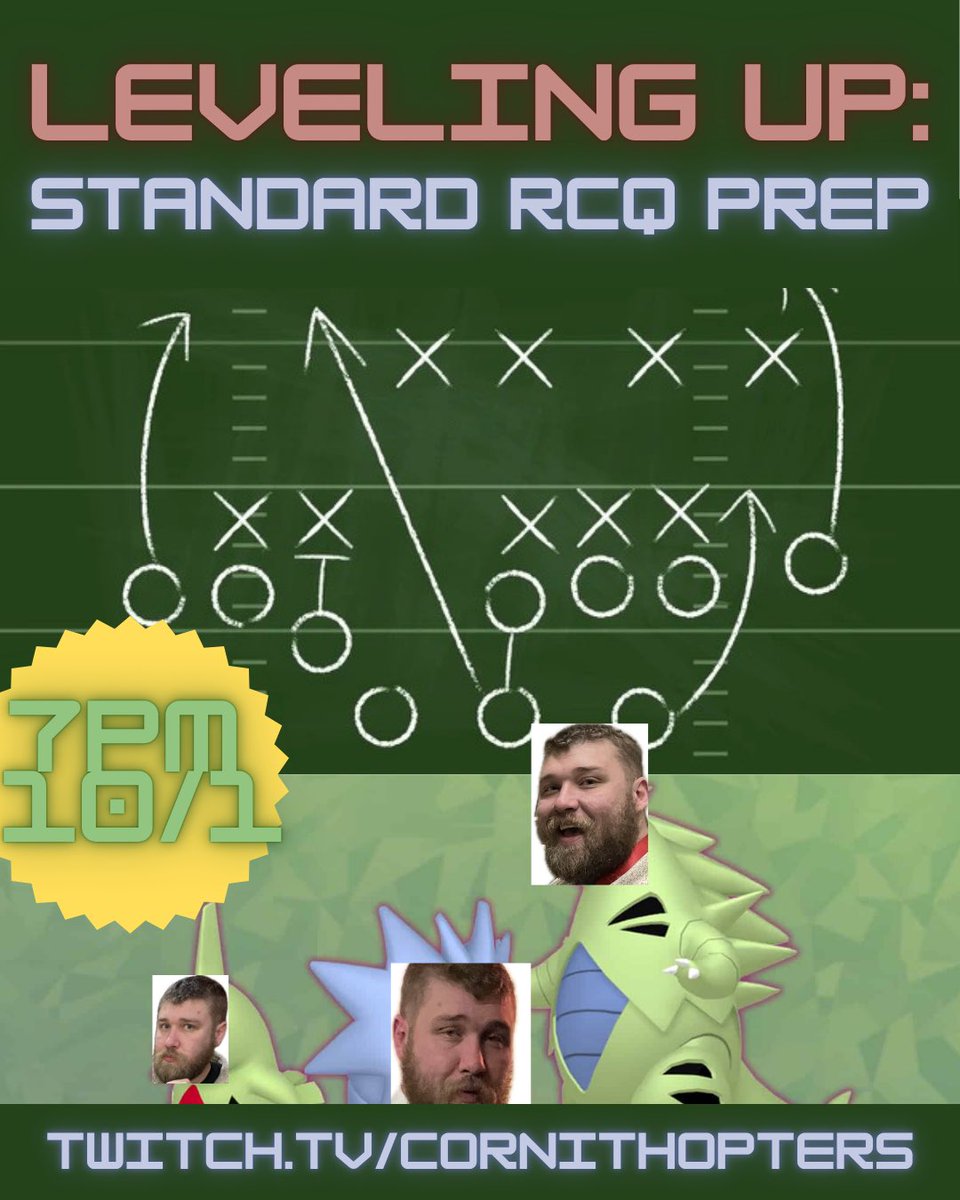 Cornithopters's tweet photo. Tonight in just under an hour we are trying something new. 

Our very own @askhunter_ is wanting to try his hand at standard in preparation for an RCQ this weekend and we are going to give him a crash course on 60 card formats! 

7pm cst over on twitch link below! https://t.co/dJdrQLUzlH