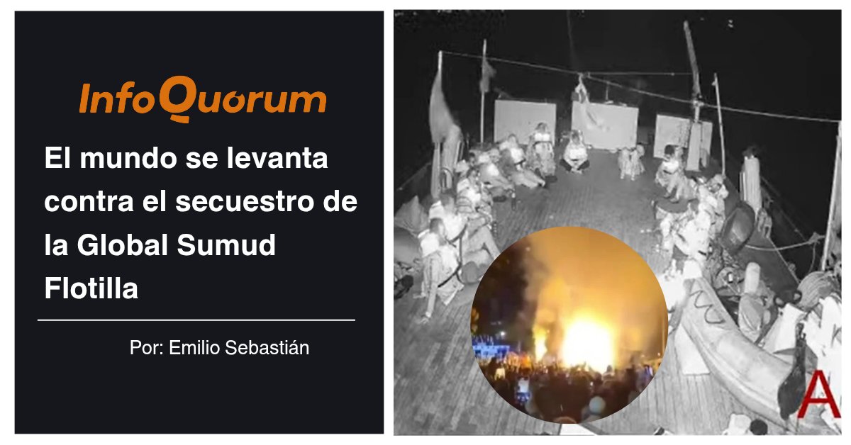 quorum_mx's tweet image. 📣🚨✊🏾🇵🇸La #GlobalSumudFlotilla fue detenida en #aguasinternacionales por el #estado #ilegítimo y #genocida de #Israel, sus #integrantes #secuestrados, mientras el #mundo #exige #justicia y que la #ayuda llegue a las víctimas del genocidio en #Palestina

infoquorum.com/politica/el-mu…