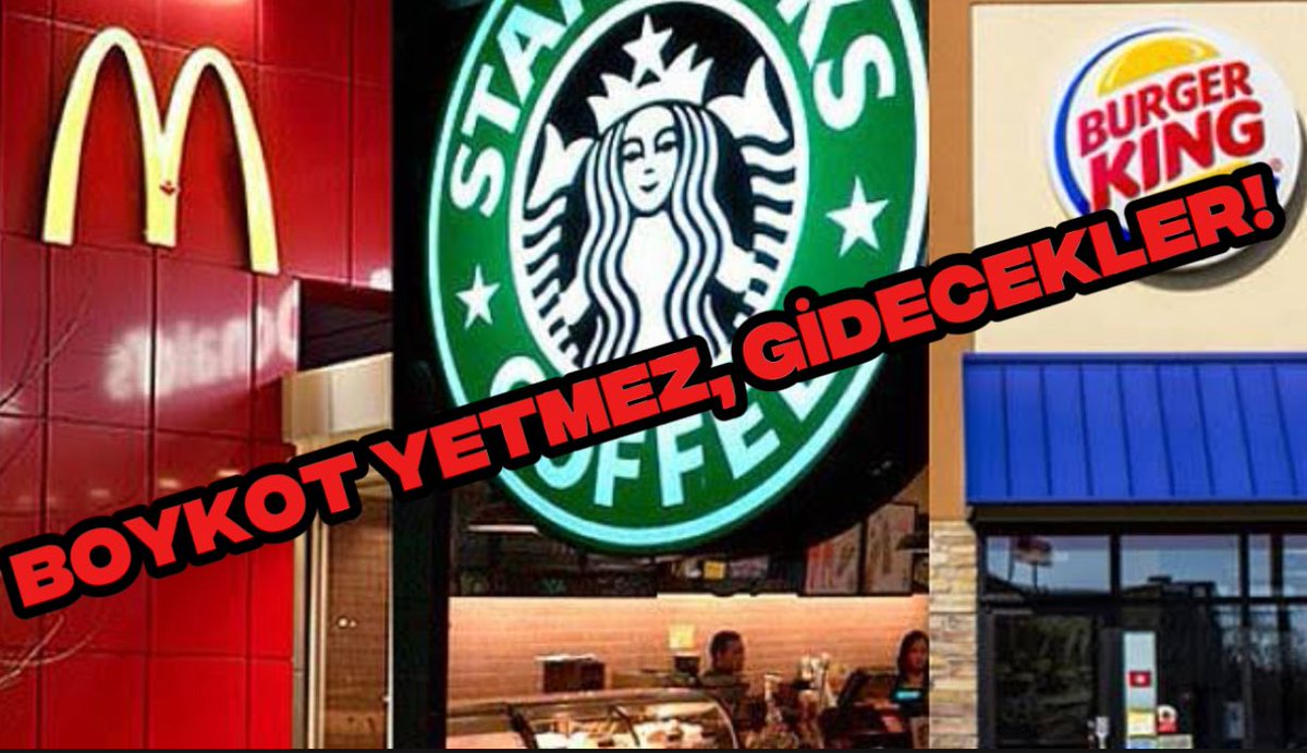 Soykırımcı İsrail’e açıkça destek veren Burger King, Mc Donalds ve Starbucks şubeleri yarından itibaren hiçbir şehirde kepenk açamamalı! Kimseye zarar vermeden öyle bir tepki göstermeliyiz ki arkalarına bakmadan kaçmalılar! 

#MyAgendaSumud
#FreePalestine