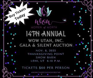 ✨ Get ready for an unforgettable night! ✨
Join us for the 14th Annual WoW Utah, Inc. Gala &amp; Silent Auction on Nov. 8, at Thanksgiving Point, Show Barn in Lehi, UT.
🎟 Tickets are $60 per person. Don’t wait, they’ll go fast!
👉 Buy your tickets here: ticketleap.events/tickets/wow-ut…
