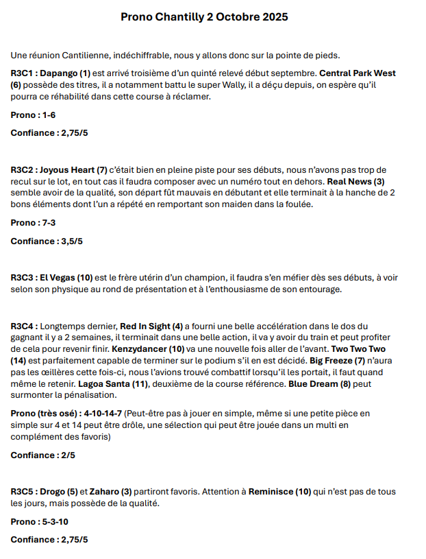 ABTurfPronos's tweet photo. Les Pronostics du jour sont là. On remarque des indices de confiance peu élevés, des courses "bourbiers", le mot d'ordre de la journée sera "Tout ou rien" : https://t.co/XL6hxVyptm