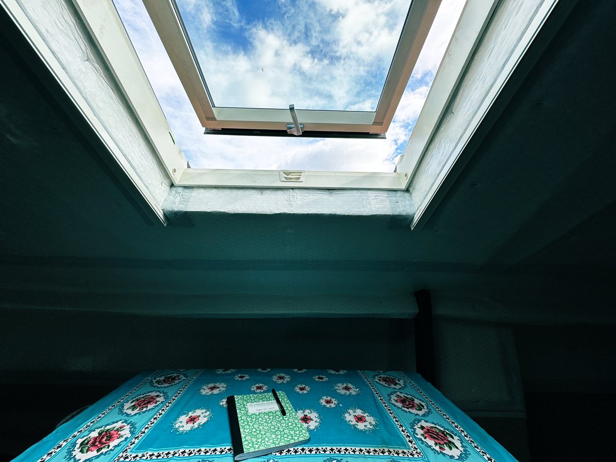 Beyond belief!
A space, sky, light, escape, air, wind, birds, vista, clouds, sun, a place. 
Roofspace, headspace, attic. 
Relief.