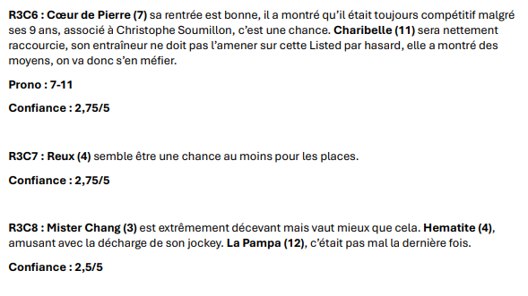 ABTurfPronos's tweet photo. Les Pronostics du jour sont là. On remarque des indices de confiance peu élevés, des courses "bourbiers", le mot d'ordre de la journée sera "Tout ou rien" : https://t.co/XL6hxVyptm