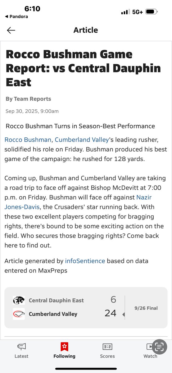 RoccoBushman's tweet photo. Great team win last Friday! @MaxPreps @coachoswalt @EPAFootball @Pa_Preps @PrepRedzonePA https://t.co/EavUwA1QPs