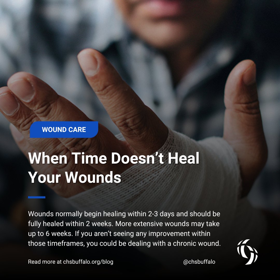 CHSBuffalo's tweet image. Ulcers, burns, and injuries, wound care specialists handle it all! Many patients wish they sought help sooner. 💙 

If you have a chronic wound that's not healing, our certified team can help you regain function! 🔗 Learn more at brnw.ch/WoundCare. #DontWait #SaveALimb