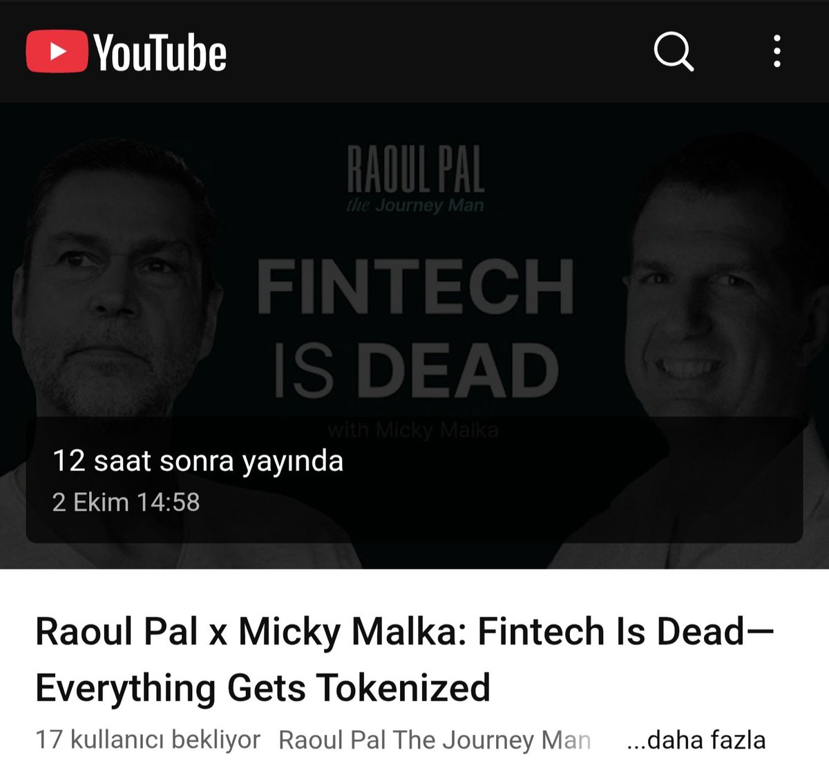 Neo_rebel's tweet photo. "Fintech is Dead, Long Live The New Fintech" $Tibbir @ribbita2012 

@mickymalka will be on the @RaoulGMI's YT in 12 hours. Fasten the seatbelts.

https://t.co/Fcsf0lEWfy https://t.co/cTAeFLI3vn