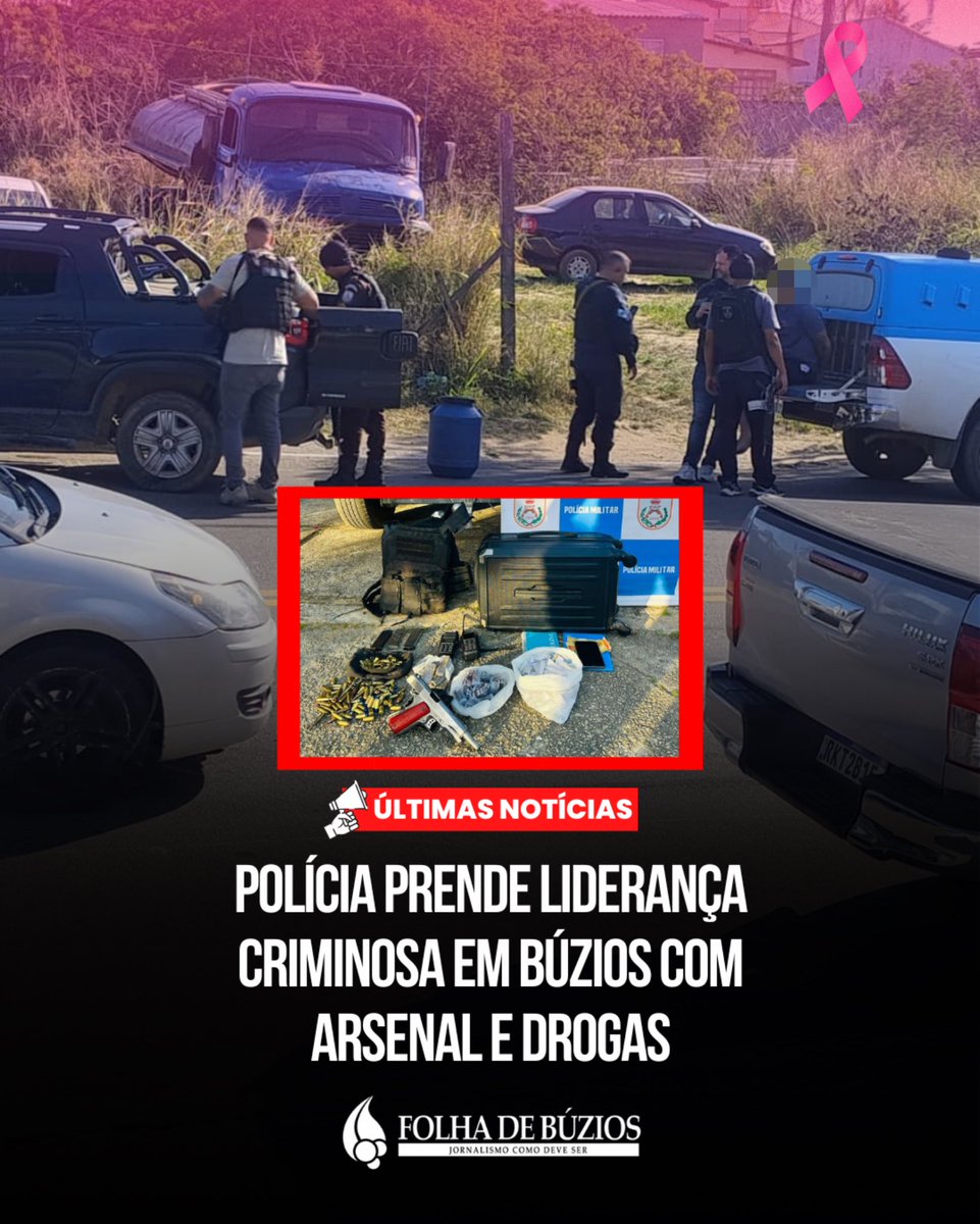 Ação integrada da PM prende líder do tráfico ligado a triplo homicídio em Cabo Frio; arsenal e drogas são apreendidos em Búzios:
folhadebuzios.com.br/acao-integrada…
