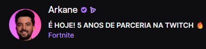 Hoje completo 5 anos de Partner na Twitch! 💜

São anos de dedicação, desafios e muitas histórias vividas e o apoio dessa comunidade incrível que construímos fez total diferença, vocês fazem parte dessa história!

Obrigado por TUDO e vamos juntos pra muito mais lindões!