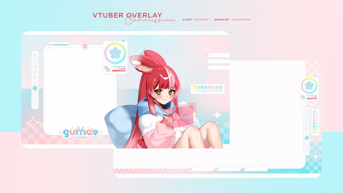 【 VTuber Overlay Commission 】ʚ🍓🐇₊˚
for @/GumaeArt
♡ + ↻ appreciated ଘ(੭*ˊᵕˋ)੭* ♡

#VTuberAssets #VtuberES #VtuberEN #VtubersUprising #LogoDesign #Vtuber