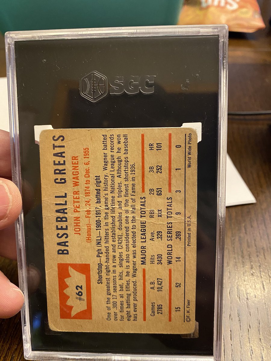 mjolnir1212's tweet photo. @CardsStory 1960 Fleer. Honus Wagner  SGC 1

$15.   $5 BMWT https://t.co/4x7SikH3KG