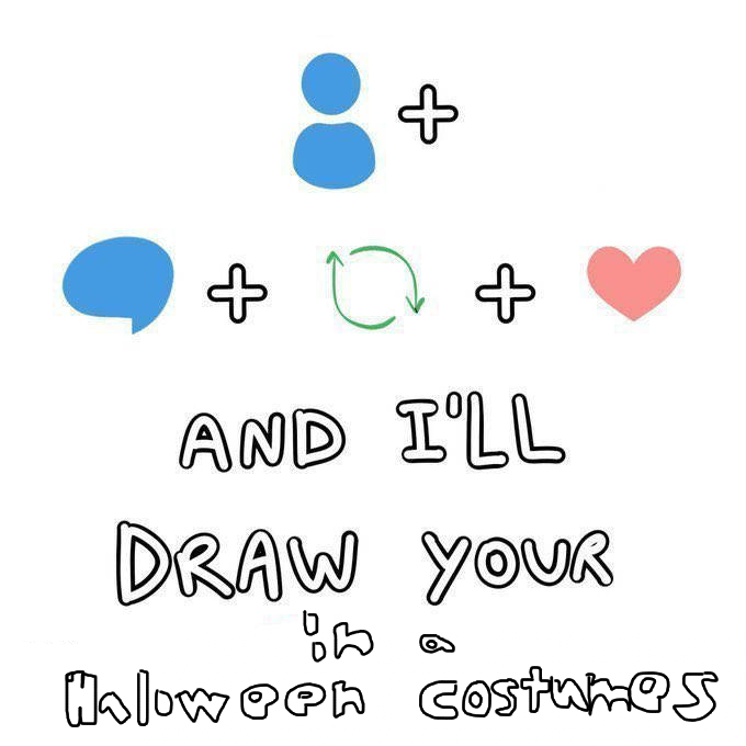 So Sence October is Here, how about I draw your oc to dress up in a Halloween Costume. so what do you say?