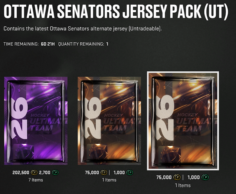 On the same day that the first set of HUT Champs "rewards" are delayed, customization packs were added so you can spend $10 or more on some virtual jerseys 

"The biggest year of HUT" is amazing so far 👏