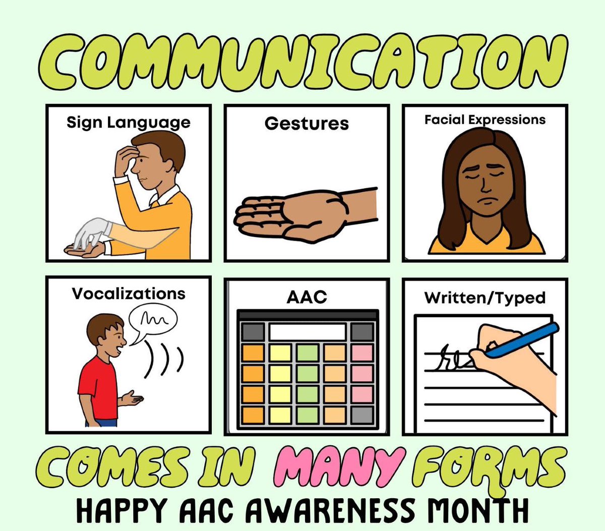 Did you know October is AAC awareness month? Everyone words matter, no matter how they communicate them. I am so thankful that <a href="/BrosnahanES/">Brosnahan Elementary</a> students have <a href="/speechiewish/">Ms. Carly ~ Speech Therapy</a> &amp; <a href="/YadaiSpeech/">Ms. Avi's Speech Adventures</a> to help them find their voice.
