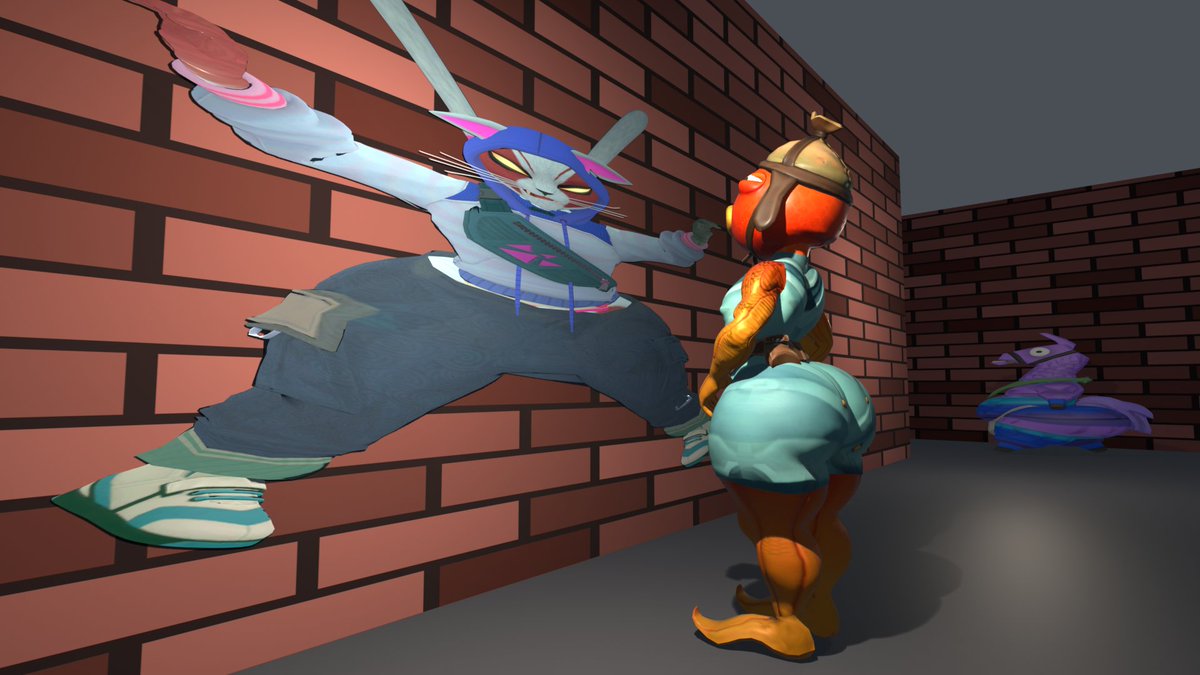 #Squishtober25 Day 1: Wall Fishstick got too playful with his ninja cat friend. Opps..