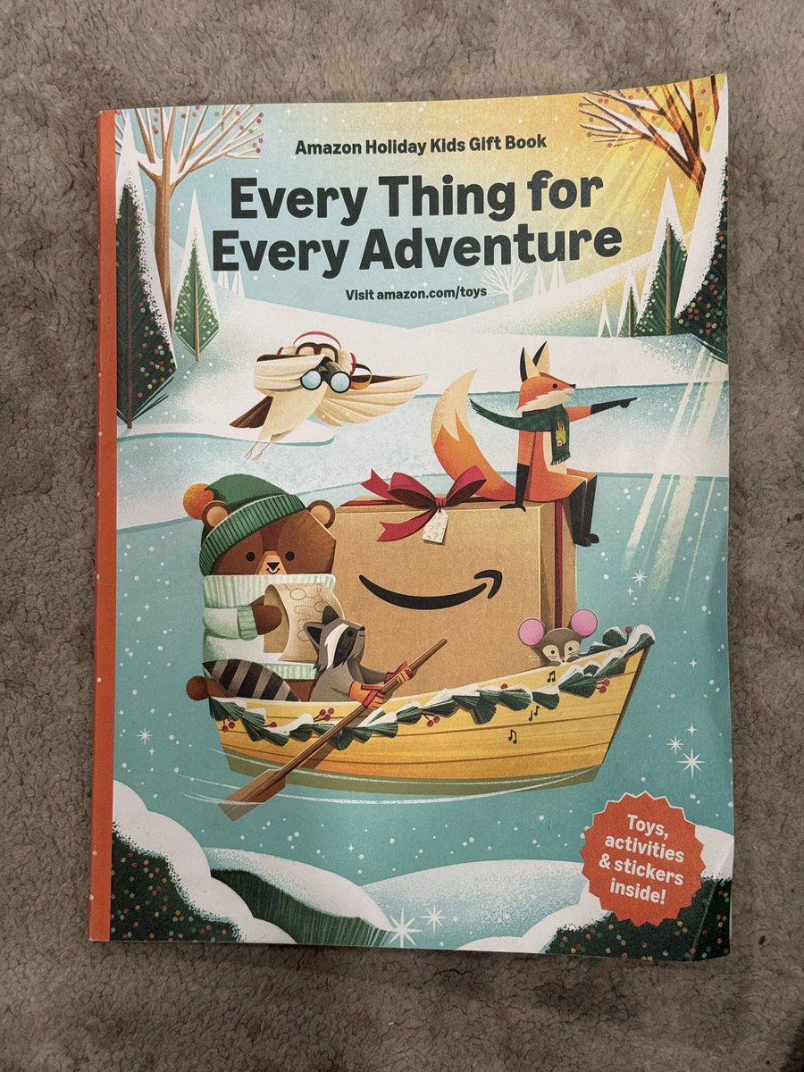 dpet1387's tweet photo. @amazon @AmazonHelp @JeffBezos My kids look forward to the Amazon book every year. Circling gifts for Santa! WHY WOULD YOU PUT #ElfontheShelf IN THE KIDS GIFT BOOK? Ruining childhood magic. My kids are devastated. https://t.co/9XVslWRahX