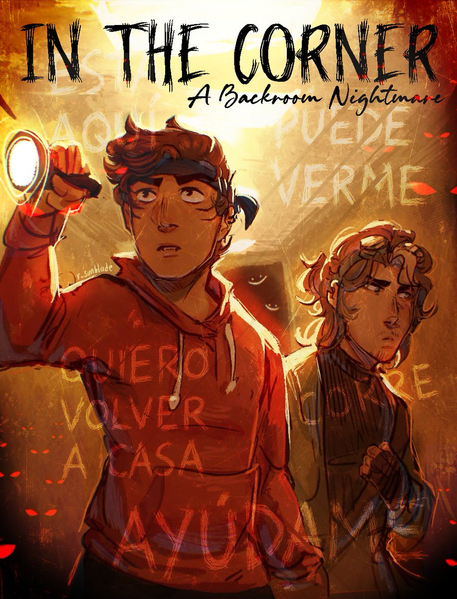 noxmaya's tweet image. 𝔸𝕌. 𝔹𝕒𝕔𝕜𝕣𝕠𝕠𝕞𝕤. 𝕀𝕟 𝕥𝕙𝕖 ℂ𝕠𝕣𝕟𝕖𝕣
#GuapoduoAU #Suspenso #Backroom 

Empecemos Octubre con buen pie y ya que es el mes del terror les traigo esta pequeña historia de suspenso para que nos pongamos a tono~  (Además perdí una apuesta con @CT_Unnamed  (?)).  Es una