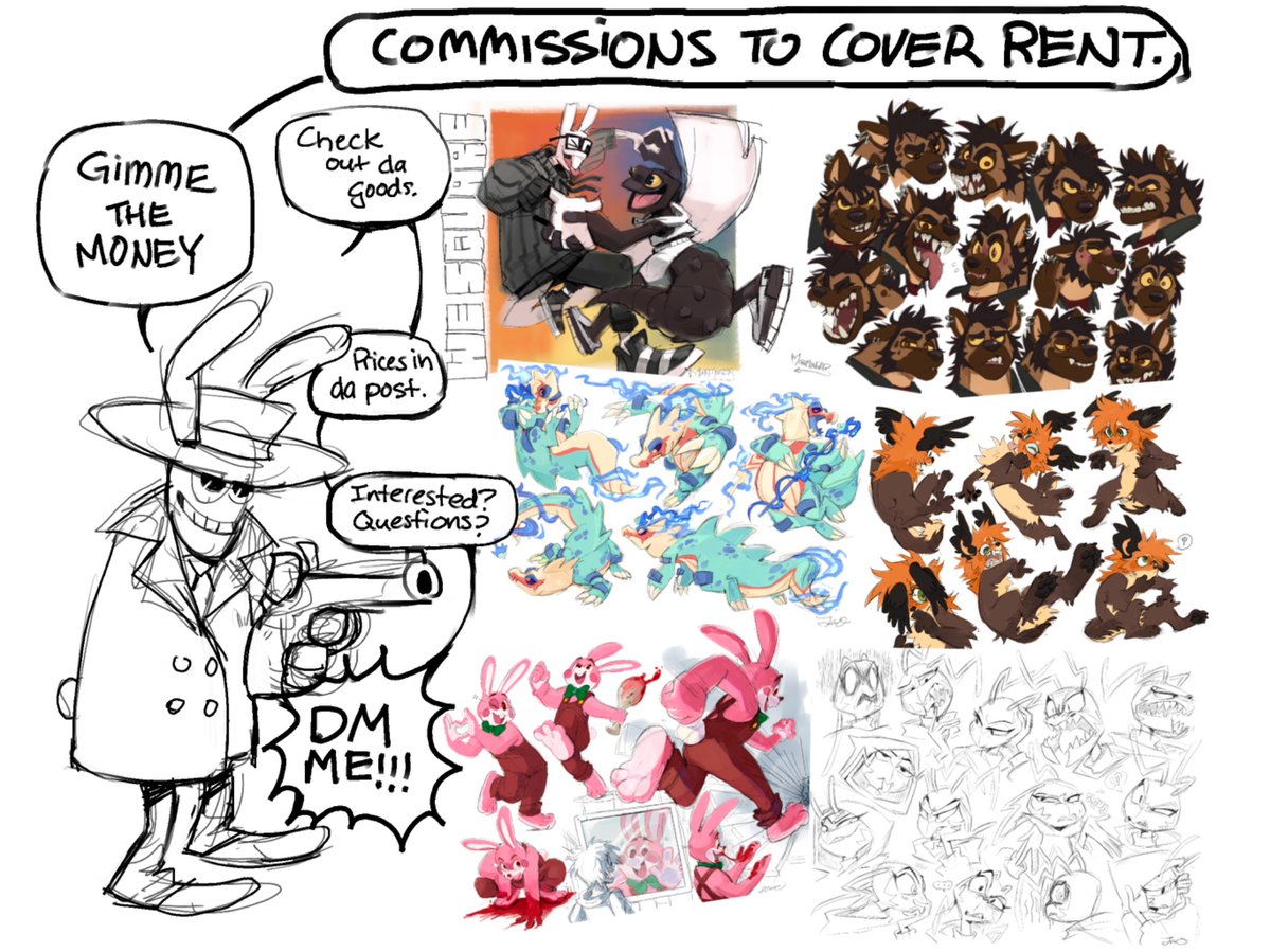 MerriMonster's tweet image. Due to some bills and living costs suddenly going up Im short on rent so opening emergency commissions. 

Pose Pages:
Color: 300$
Sketch: 150$

Expressions Sheet:
Color: 200$
Sketch: 100$ 

Fullbody Color:
100$

Pose/Expression Mix Match:
DM ME FOR QUOTE AND SLOT

Thank You!