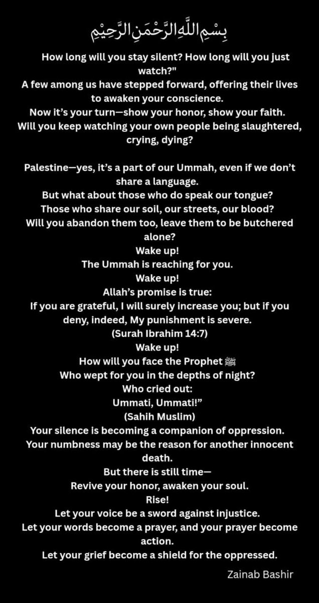 zainab_bashir10's tweet image. Just a little reminder for sleeping Ummah of Muhammad.
#ArmiesToAqsa #PakistanArmyToAqsa #freepalestine #GlobalSumudFlotilla #StopBetrayalOFGaza
