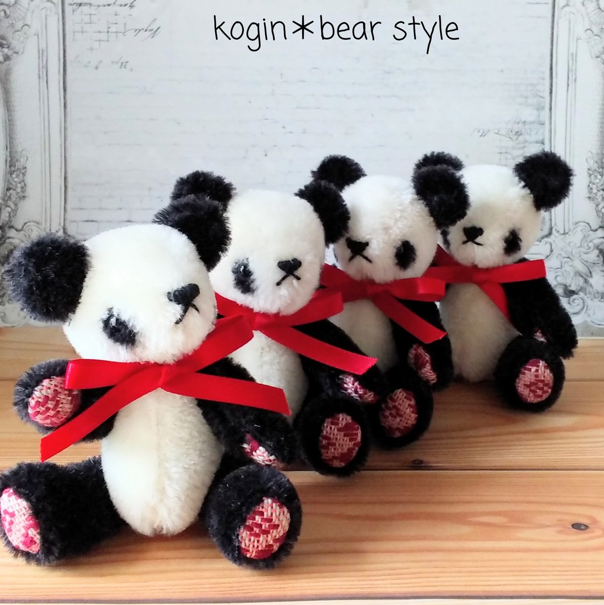 作家さんのテディベアパンダ HARU BEAR】作家様のテディベア✳︎パンダ✳︎ - メルカリ