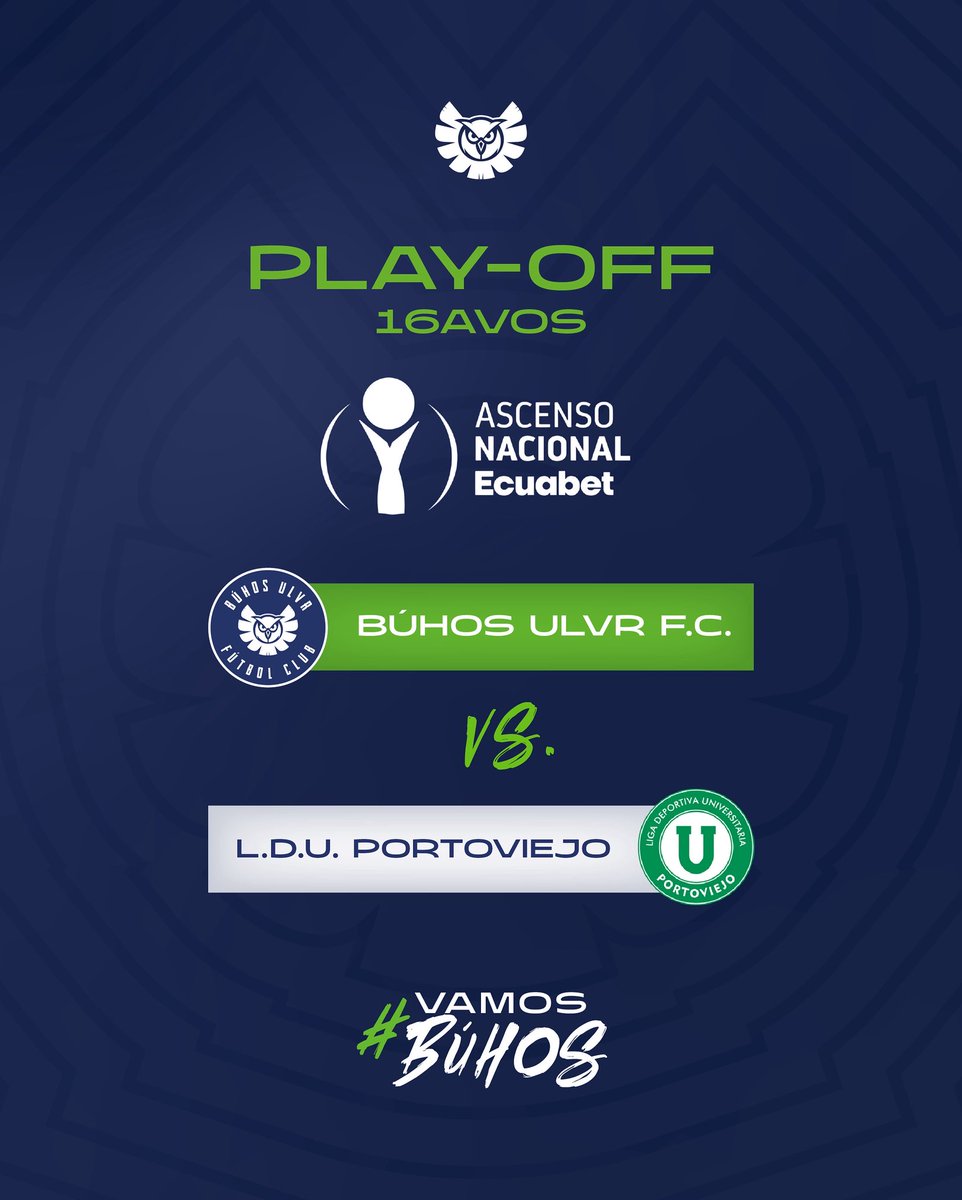 ¡Ya tenemos rival para los 16avos! 🫡 

Nos vemos pronto <a href="/LDUPoficial/">LDU PORTOVIEJO</a> 👋🏻

#VamosBúhos 
#SomosloQueHacemos