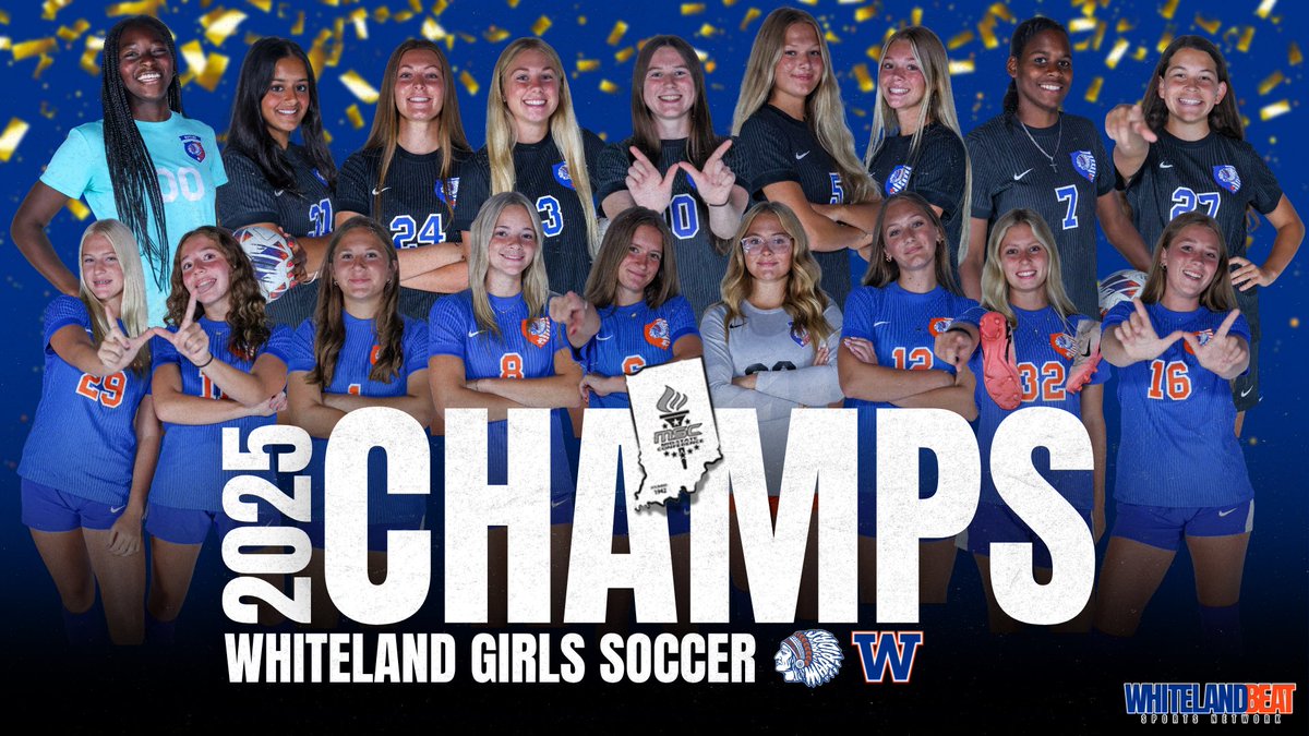 WhitelandBeat's tweet image. CONFERENCE CHAMPIONS! For only the second time in program history and the first time since 2017, Whiteland Girls Soccer reigns atop the Mid-State Conference!