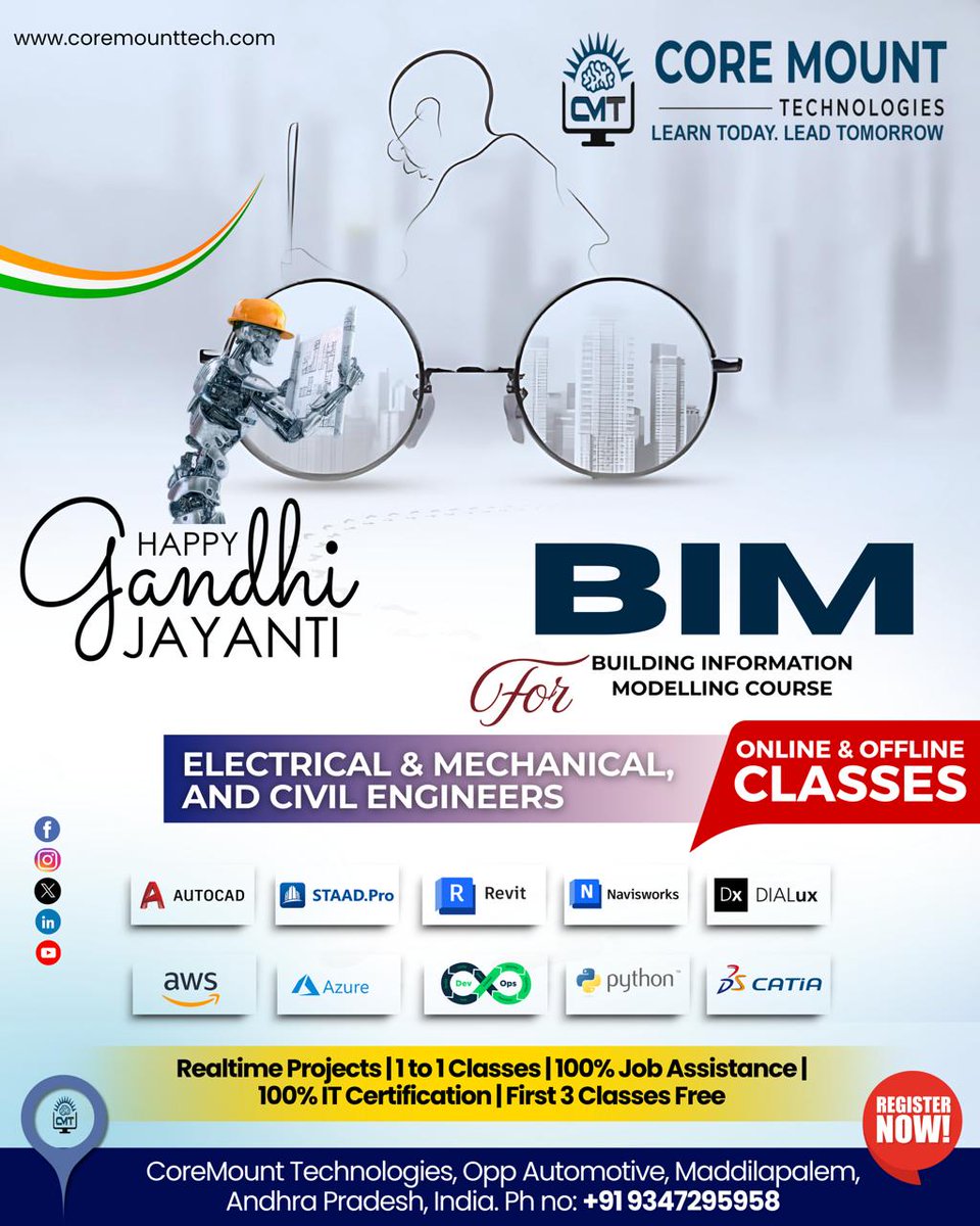 Coremountt45188's tweet image. Let’s honor the Father of the Nation by embracing truth, peace, and non-violence in every step we take. Happy Gandhi Jayanti.

📞 Contact Us: +91 9347295958

#CoreMountTechnologies #GandhiJayanti #MahatmaGandhi #NonViolence #Truth #Peace #FatherOfNation #GandhiQuotes