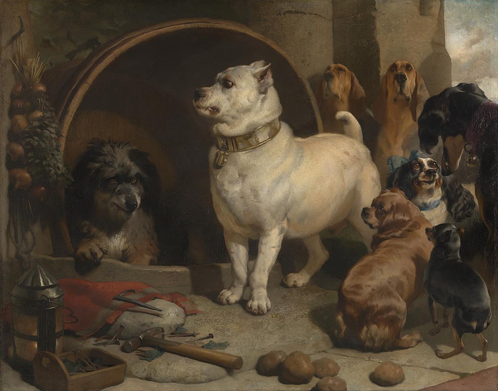 犬儒学という事からこの名場面をそのまま犬として描いたのが19世紀