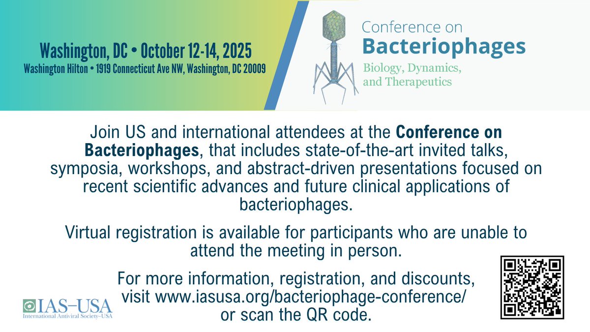 GHatfull's tweet image. So excited to see everyone in 10 days time in DC. You can still register on site and join the Phage Phorum: Bring your best stuff! Virtual registration also available. Hot talks. Hot people. Hot stuff. #phage #phagetherapy