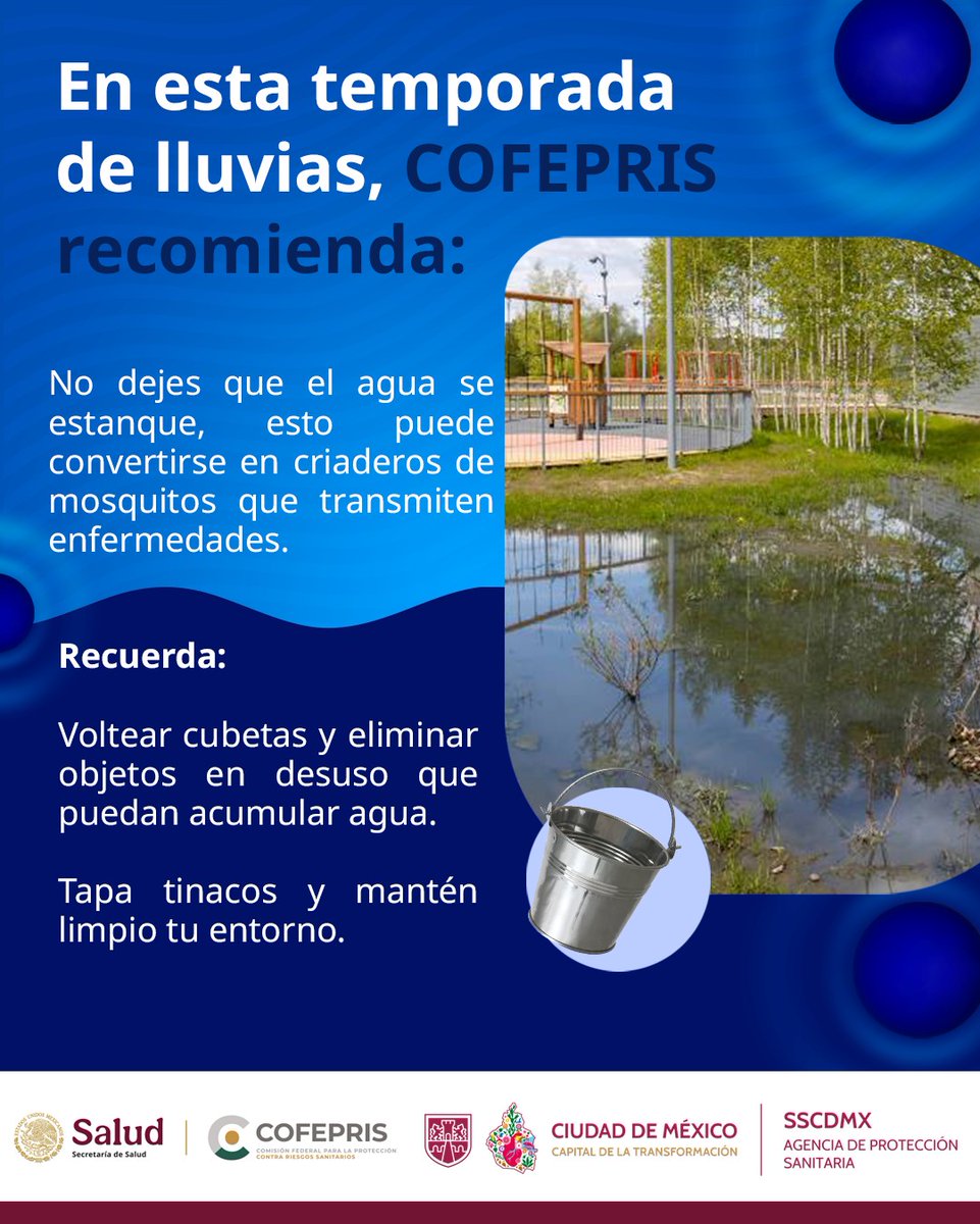 AGSANITARIA's tweet image. Protege tu #agua. No permitas que tus contenedores se vuelvan nidos de #plagas.🦟

🪣 Cisternas, tinacos, cubetas y otros #contenedores, deben permanecer tapados para evitar que entren polvo y hojas. 

Límpialos cada 6 meses con cloro, para garantizar su #seguridad.✨
#AguaSegura