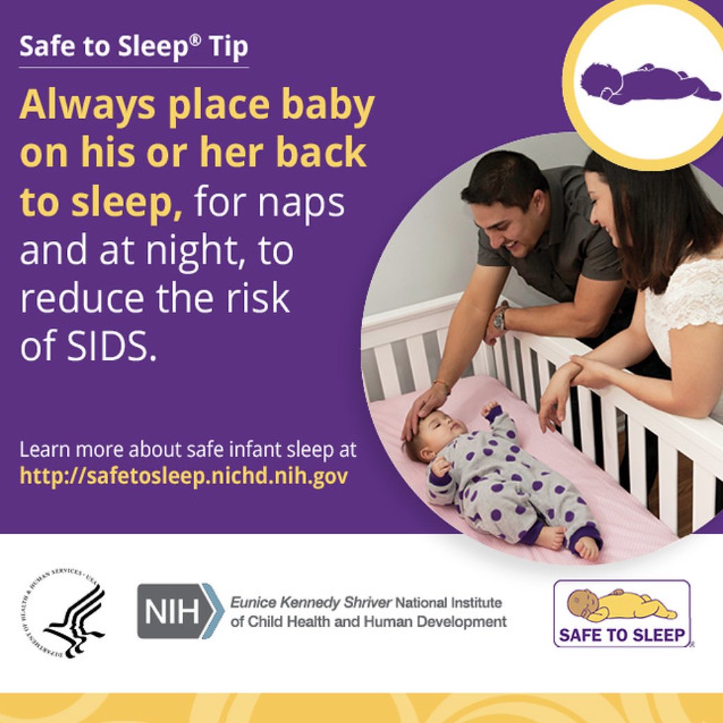 CTDPH's tweet photo. DYK? October is Sudden Infant Death Syndrome (#SIDS) Awareness Month. Spread the word about #SafeSleep for babies using resources & activities, like the #ClearTheCrib Challenge. https://t.co/9MbYC8i2Ou #SafeToSleep https://t.co/wPOOGn5wra