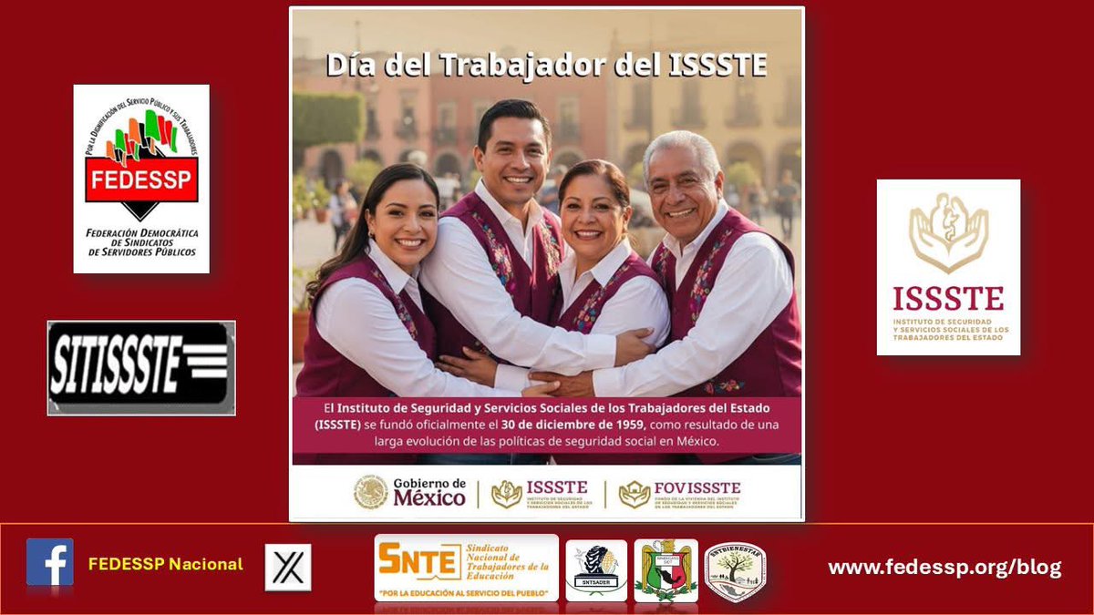 #1deoctubre
"Dia del Trabajador del ISSSTE"
Nuestro más amplio Reconocimiento a la gran labor de todos los trabajadores que conforman la gran #FamiliaISSSTE en favor de los derechohabientes y sus familias.
<a href="/agusaviles1/">Agustín Avilés</a> <a href="/pedrojoseescar3/">pedro jose escarcega delgado</a> <a href="/censntsict/">SNTSICT</a> <a href="/marudavalos29/">Maru Dávalos</a> <a href="/SitisssteC/">SITISSSTE CEN</a>
