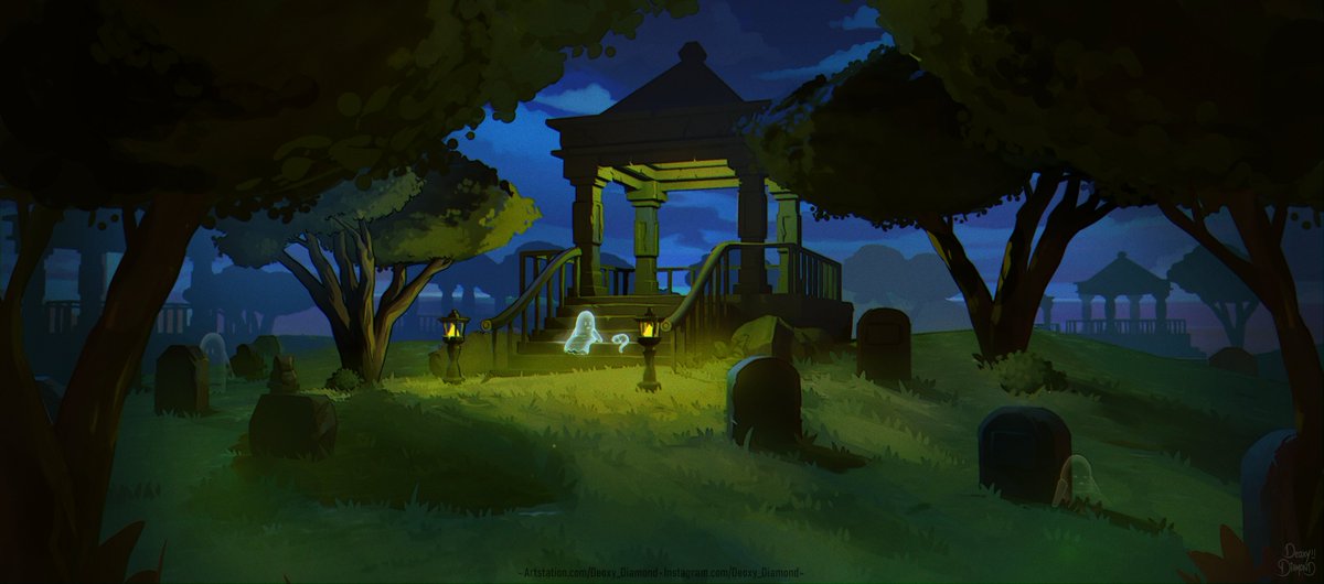 Um cenário que fiz sobre dois amigos que se encontraram pra conversar nas escadas